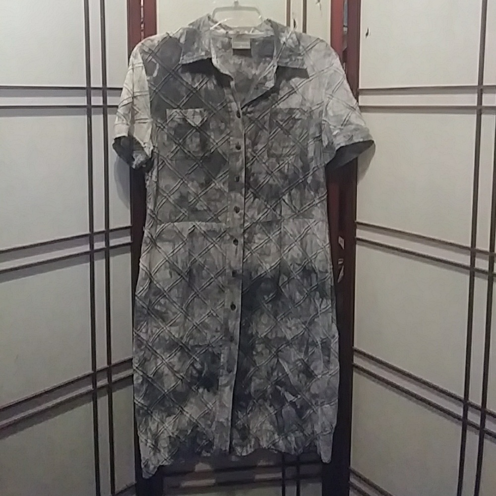 Blue willi's tie dyed dress Medium summer casual